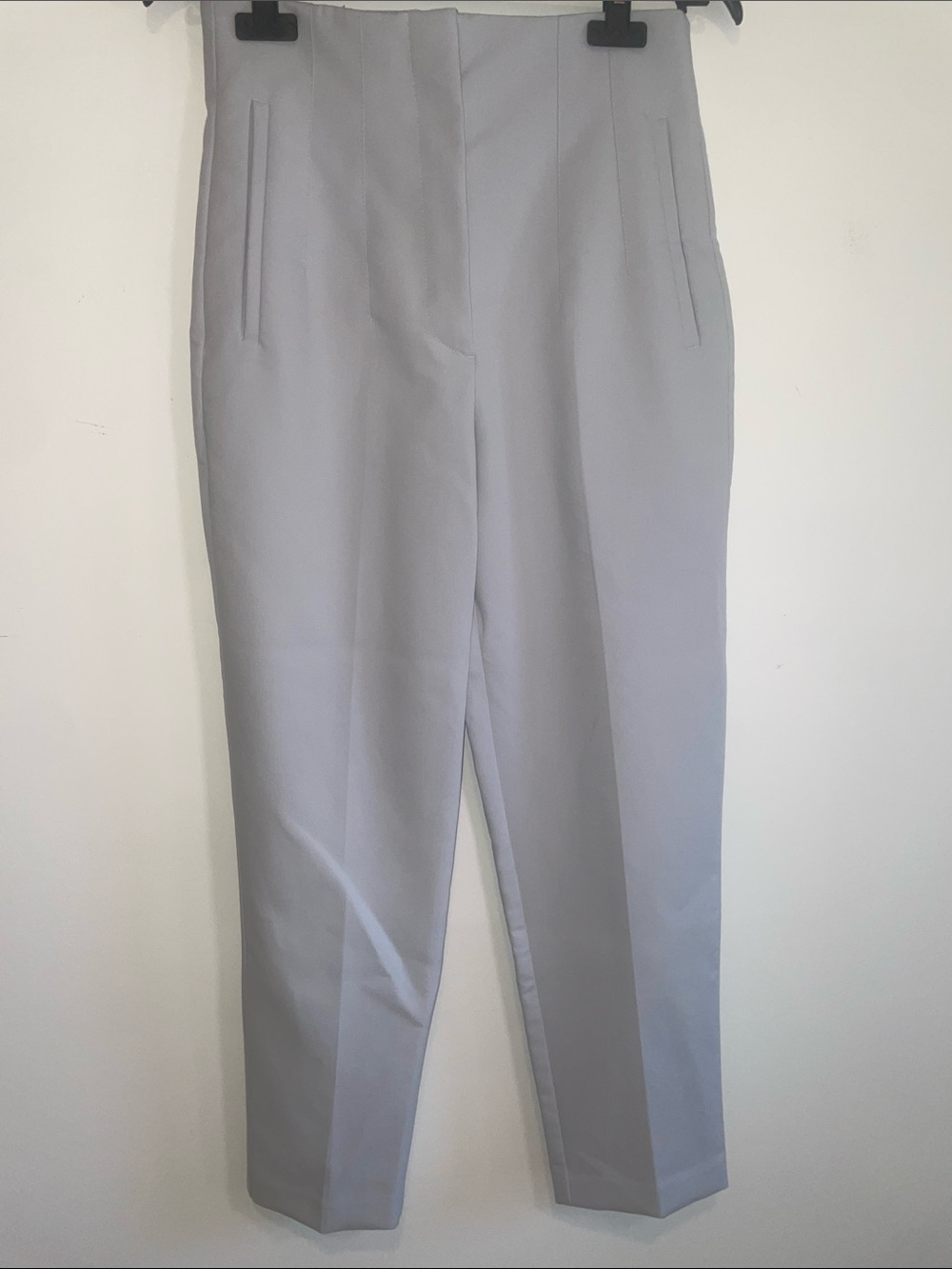 ZARA Pants Light Gray Blue Tailored Women's Trousers - Picture 8 of 9